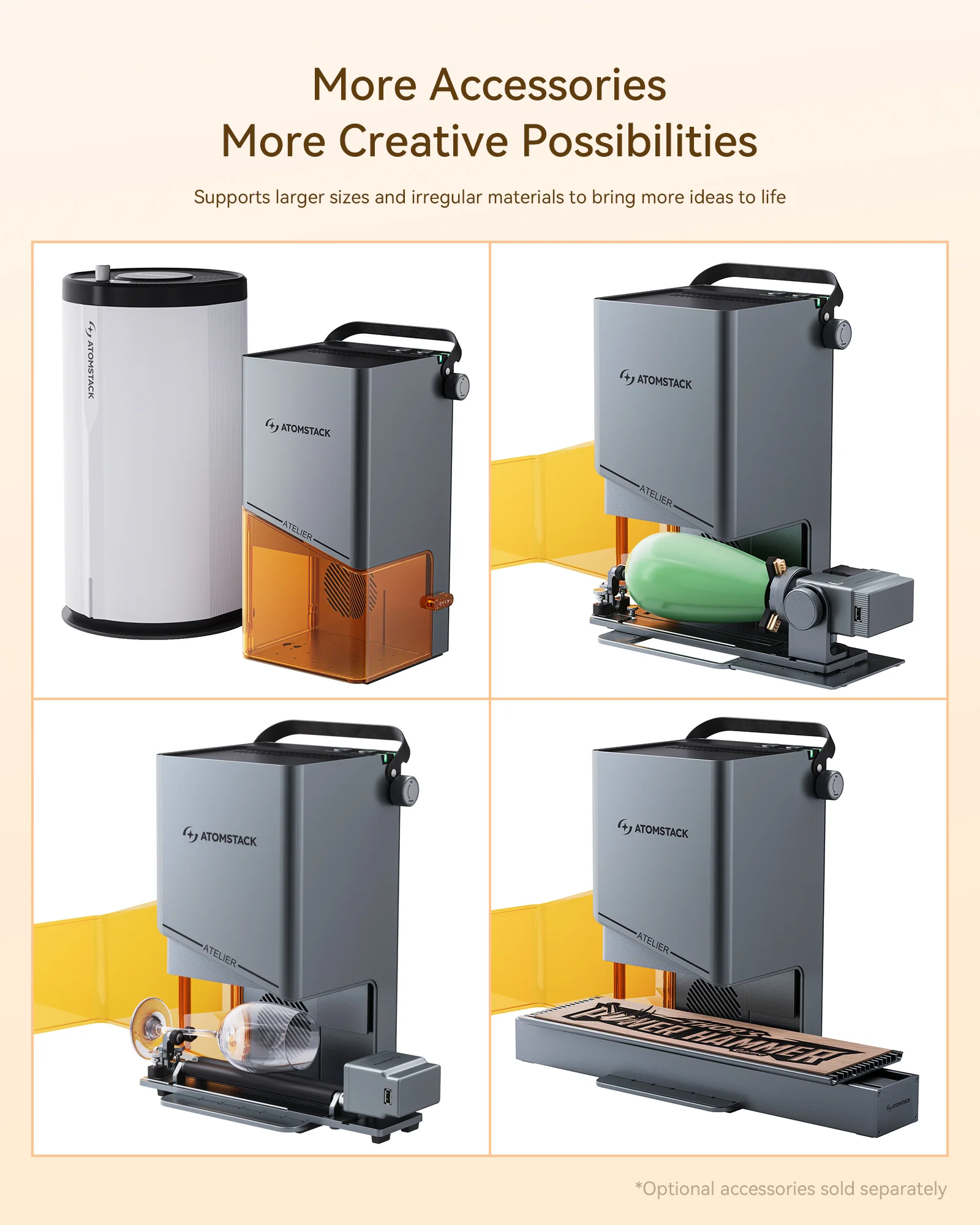 AtomStack Atelier AI Diode Laser Engraver with Built-in Camera - Image 9