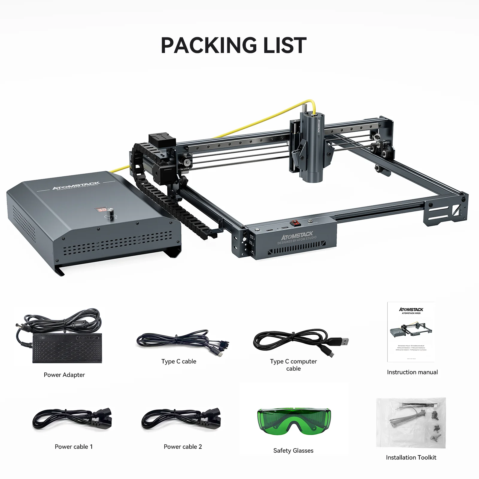 AtomStack A20 Pro 1064nm 20W Fiber Laser Marking And Engraving Machine - Image 15