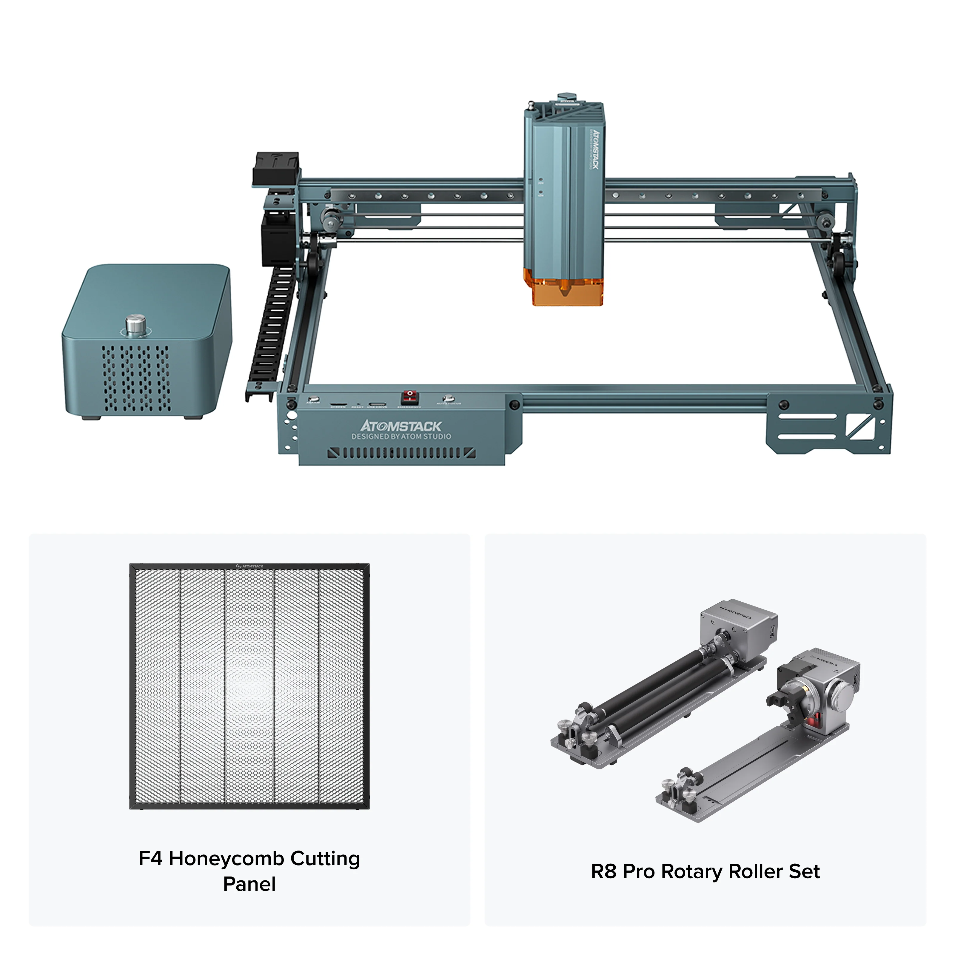 AtomStack A40 Pro V2 Laser Engraver with F60 Air Assist Kit - Image 15