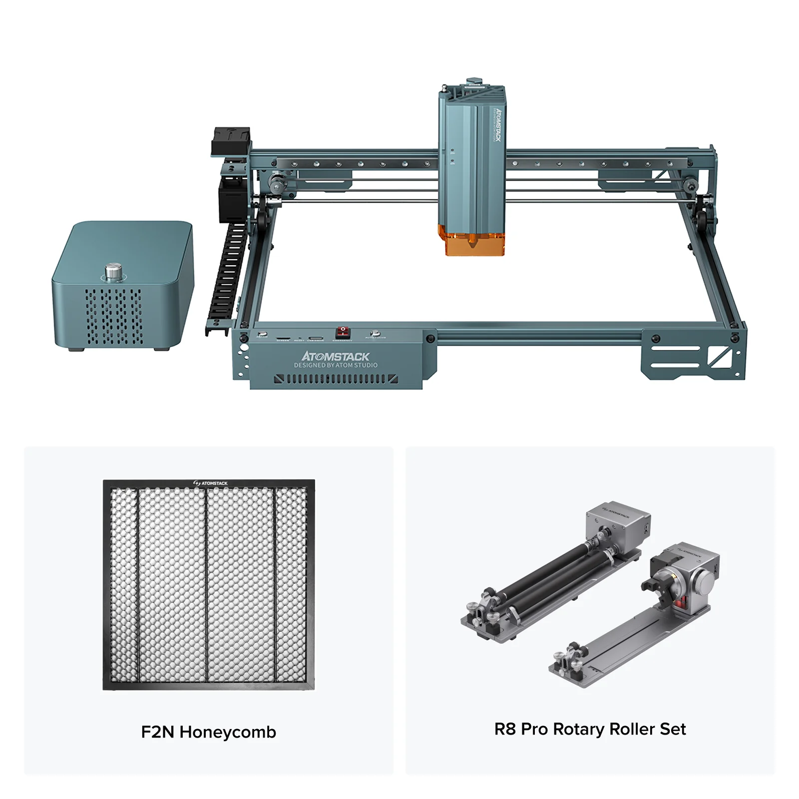 AtomStack A40 Pro V2 Laser Engraver with F60 Air Assist Kit - Image 17