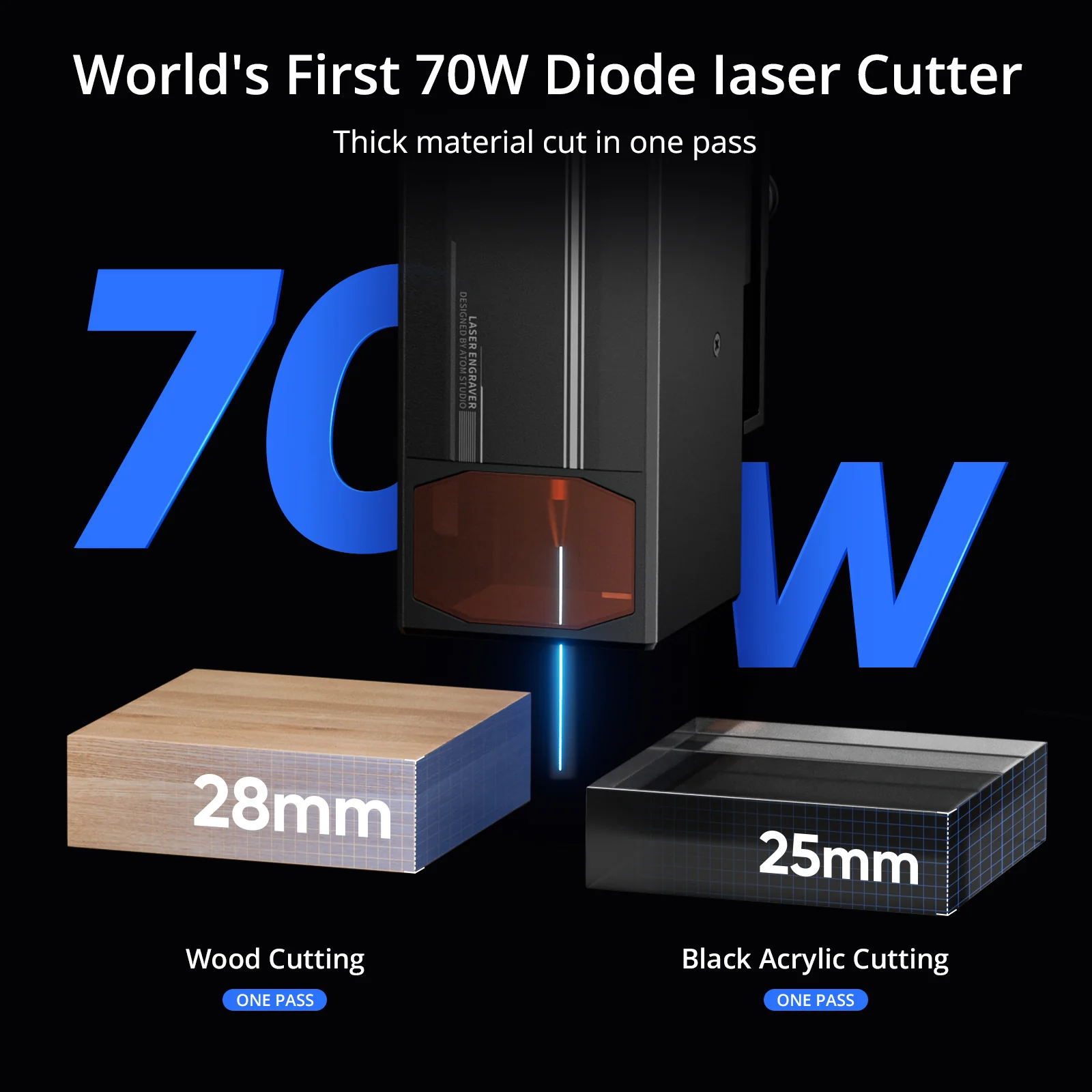 AtomStack A70 Max Laser Cutter - Image 3