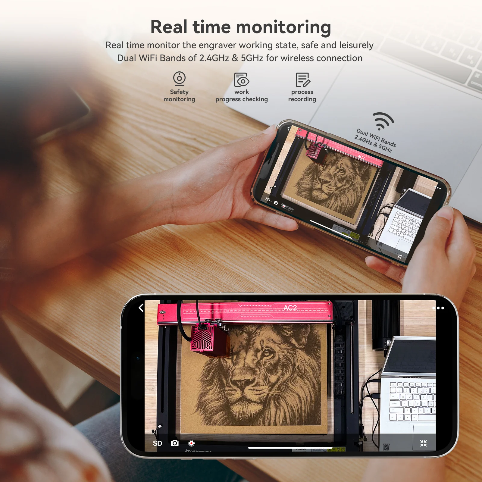 AtomStack AC2 Wireless Camera for Laser Engraving and Cutting Machine - Image 9