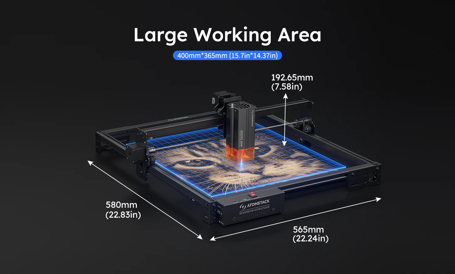 AtomStack A20 Pro V2 Laser Engraver - Image 6
