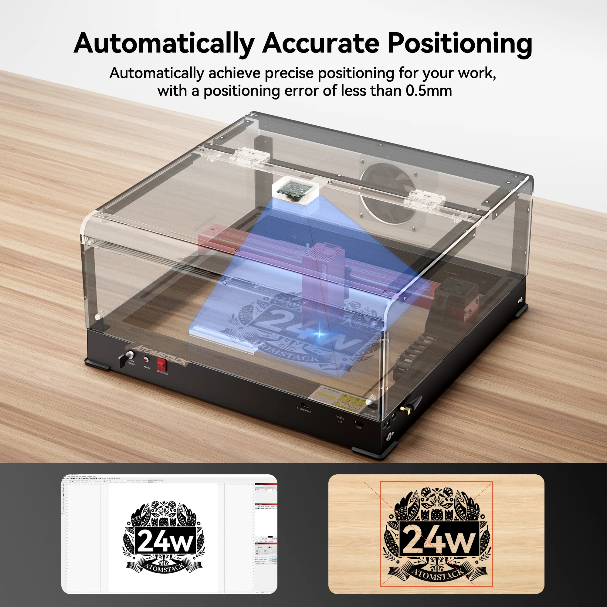 AtomStack B3 Enclosure - Dustproof Laser Engraving Machine Protective Box with Camera for A6 Series - Image 5