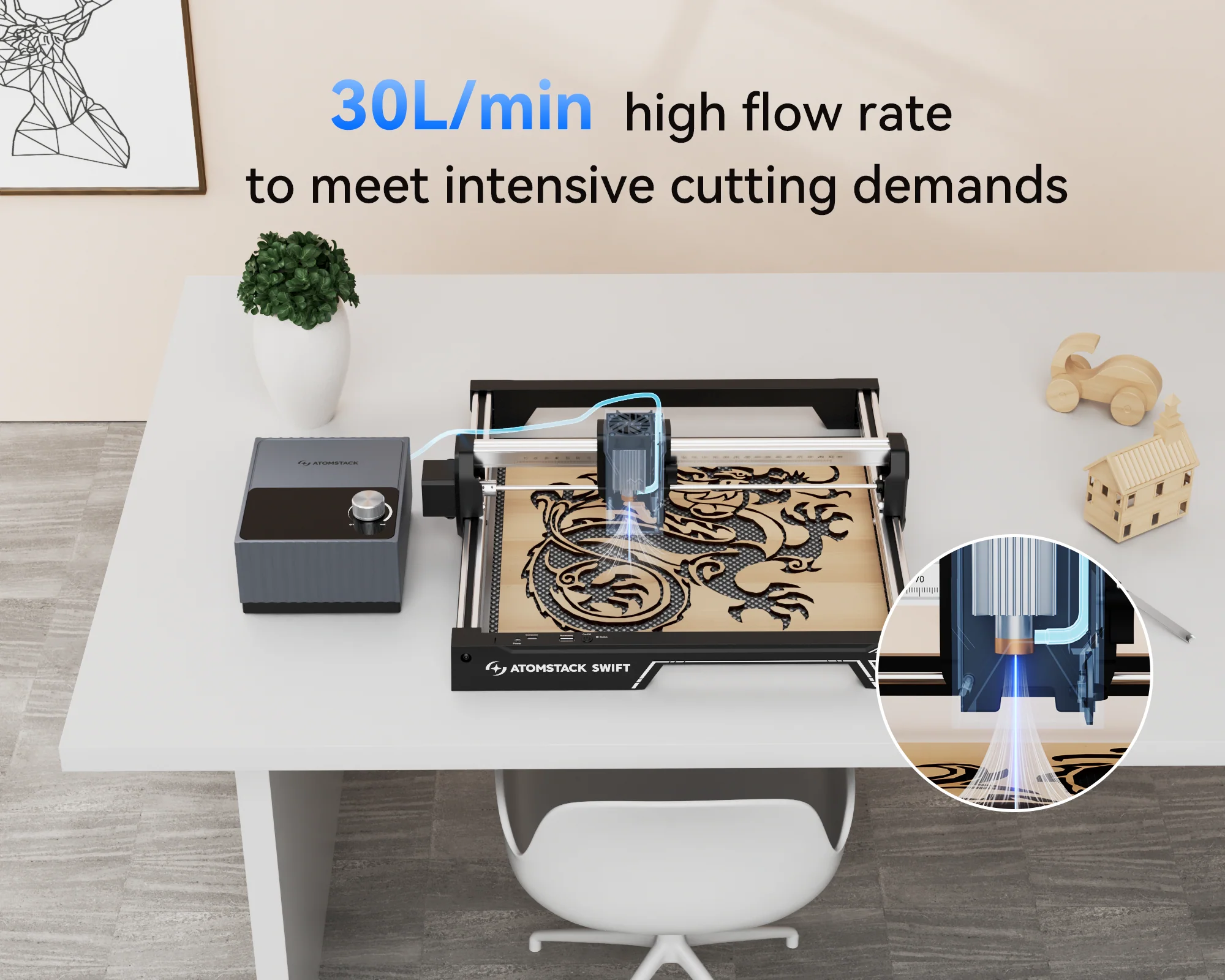 AtomStack F40 Air Assist Set for Swift Laser Engraver - Image 3