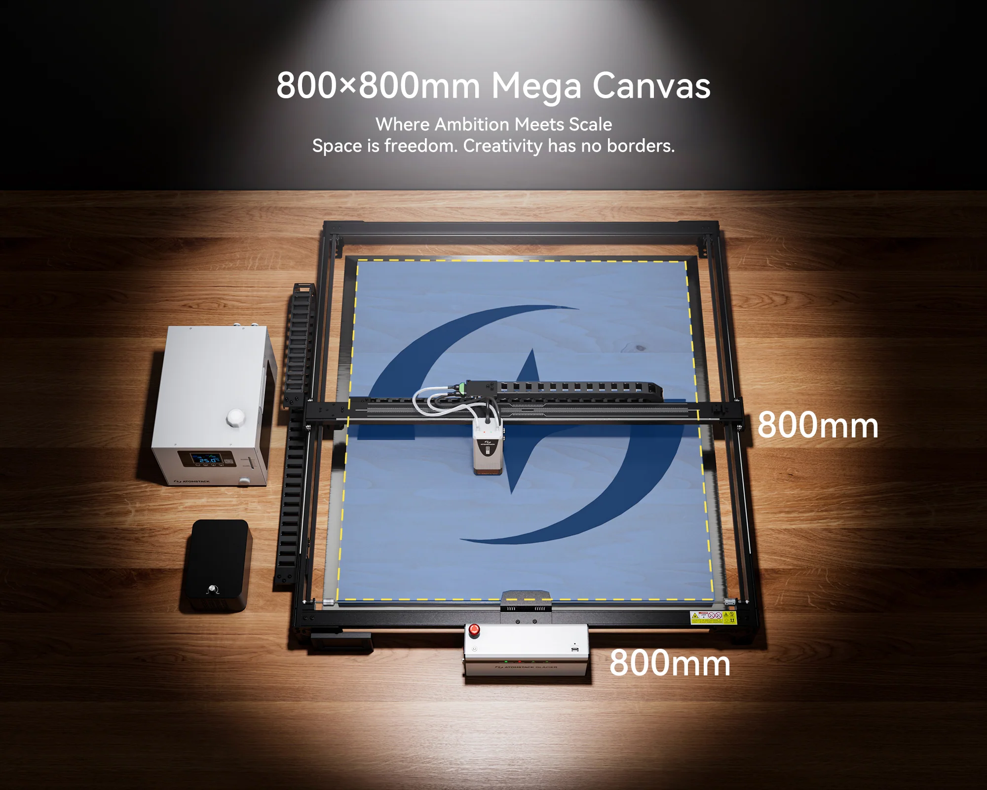 AtomStack Glacier 120W/90W Water-Cooled Diode Laser Engraver - Image 13