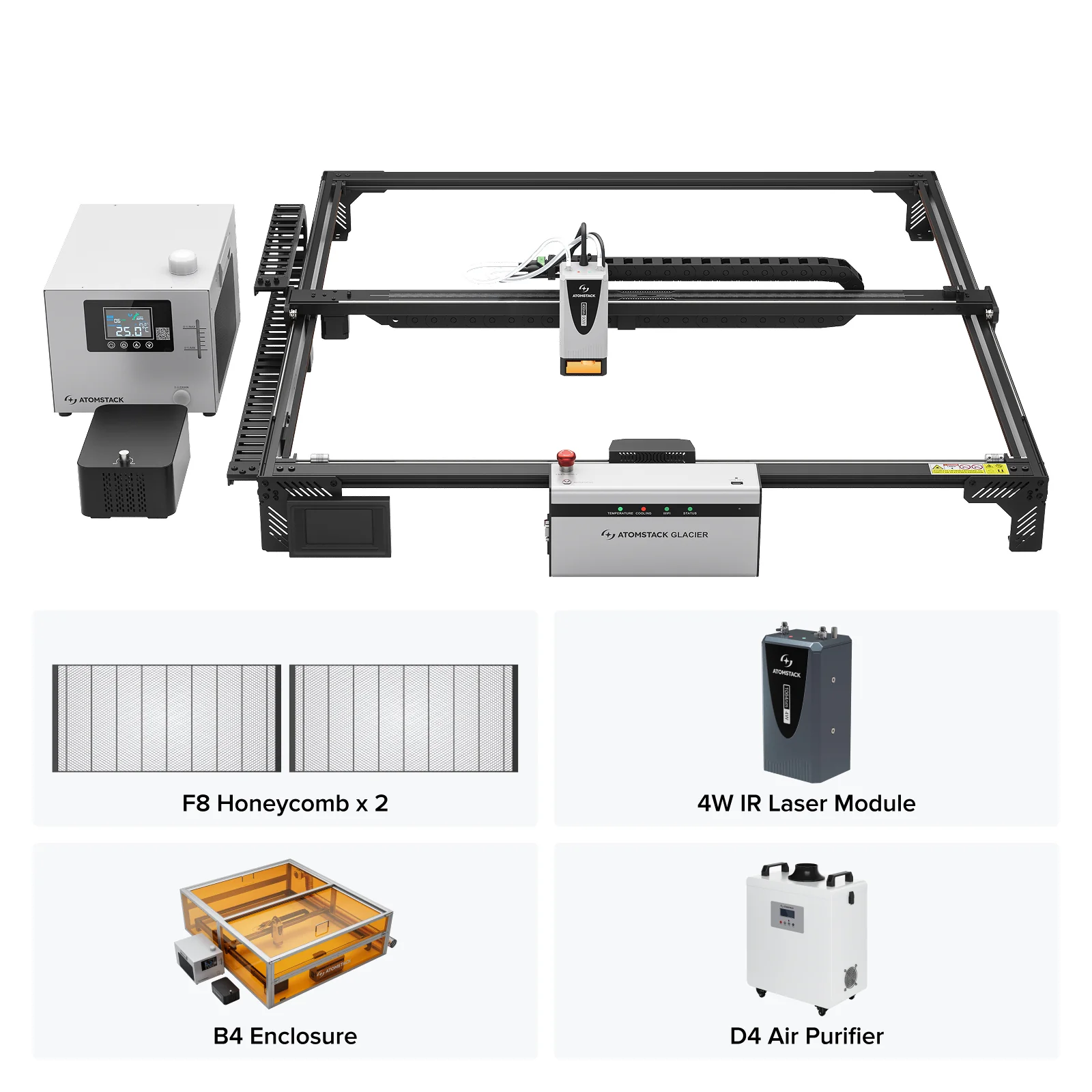 AtomStack Glacier 120W/90W Water-Cooled Diode Laser Engraver - Image 20