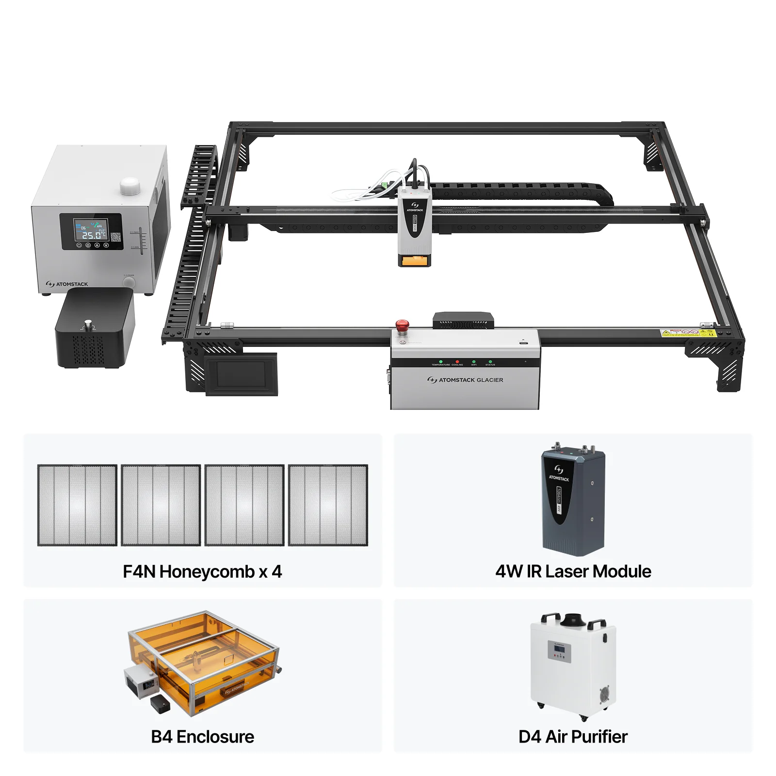 AtomStack Glacier 120W/90W Water-Cooled Diode Laser Engraver - Image 27