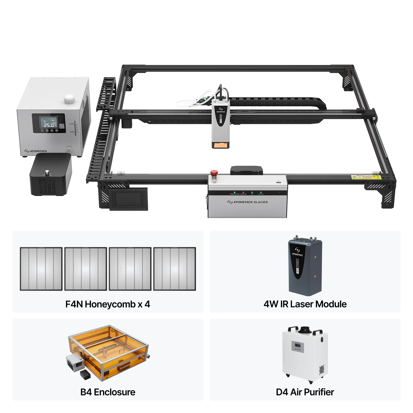AtomStack Glacier 120W/90W Water-Cooled Diode Laser Engraver - Image 29