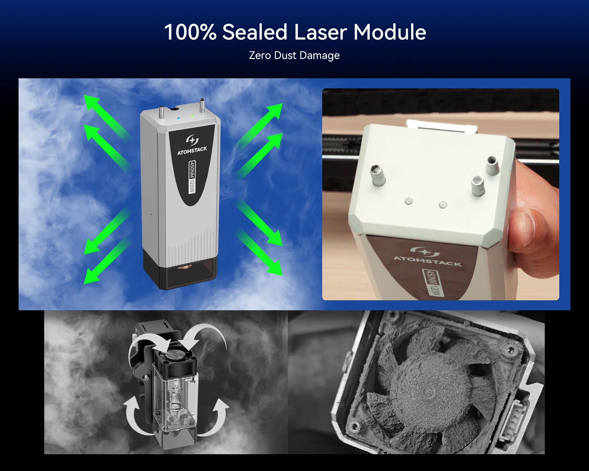 AtomStack Glacier 120W/90W Water-Cooled Diode Laser Engraver - Image 7