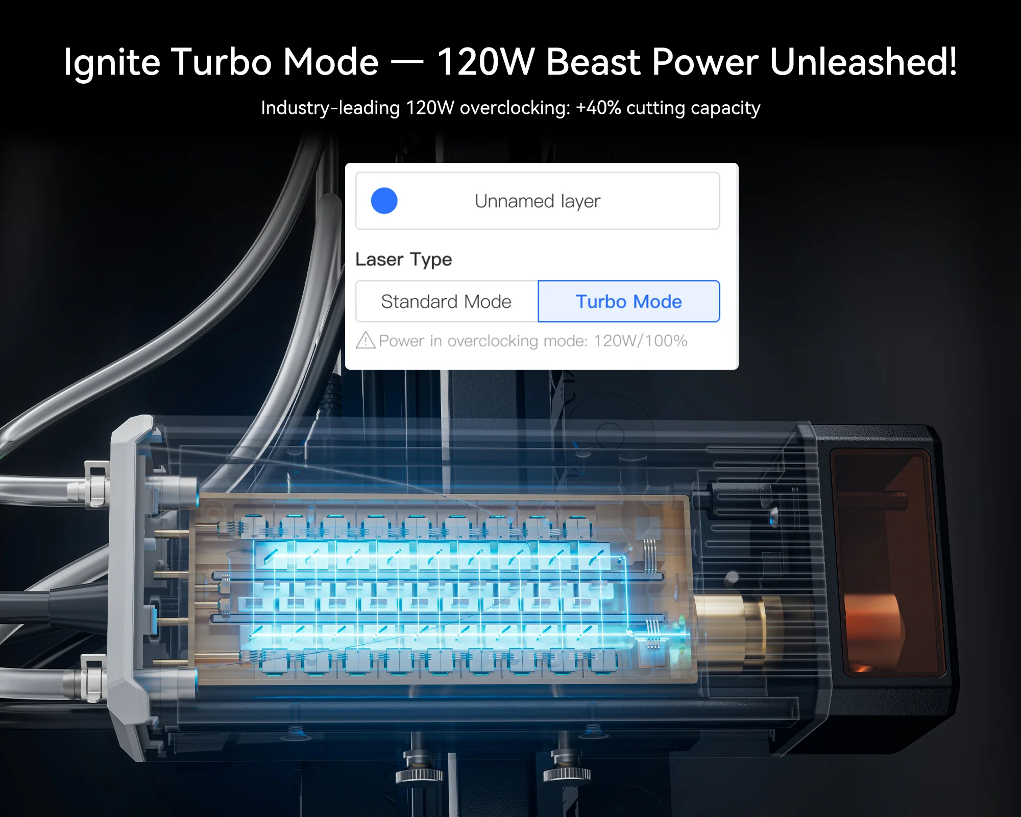 AtomStack Glacier 120W/90W Water-Cooled Diode Laser Engraver - Image 9
