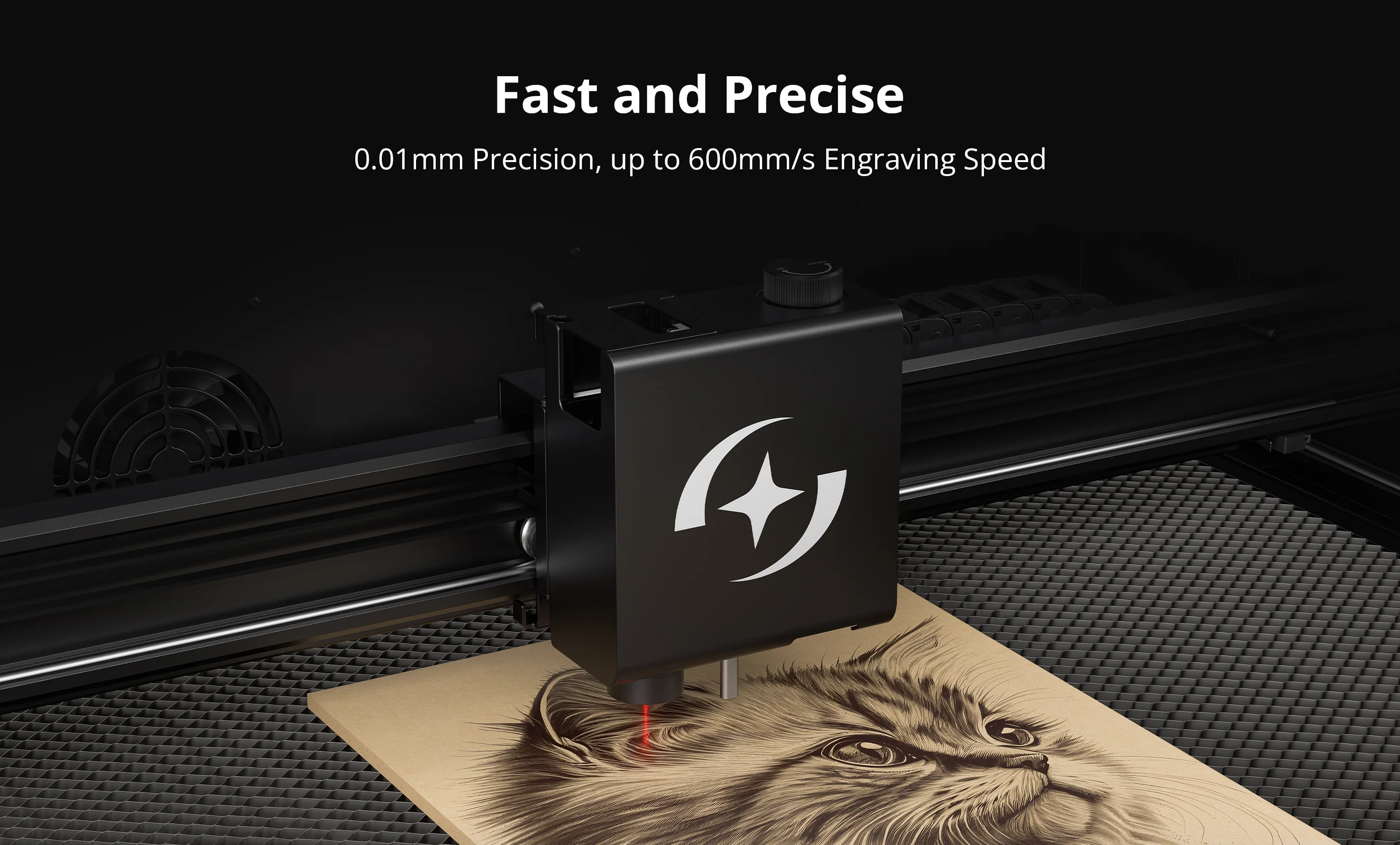 AtomStack Hurricane 55W CO2 Laser Cutter - Image 6