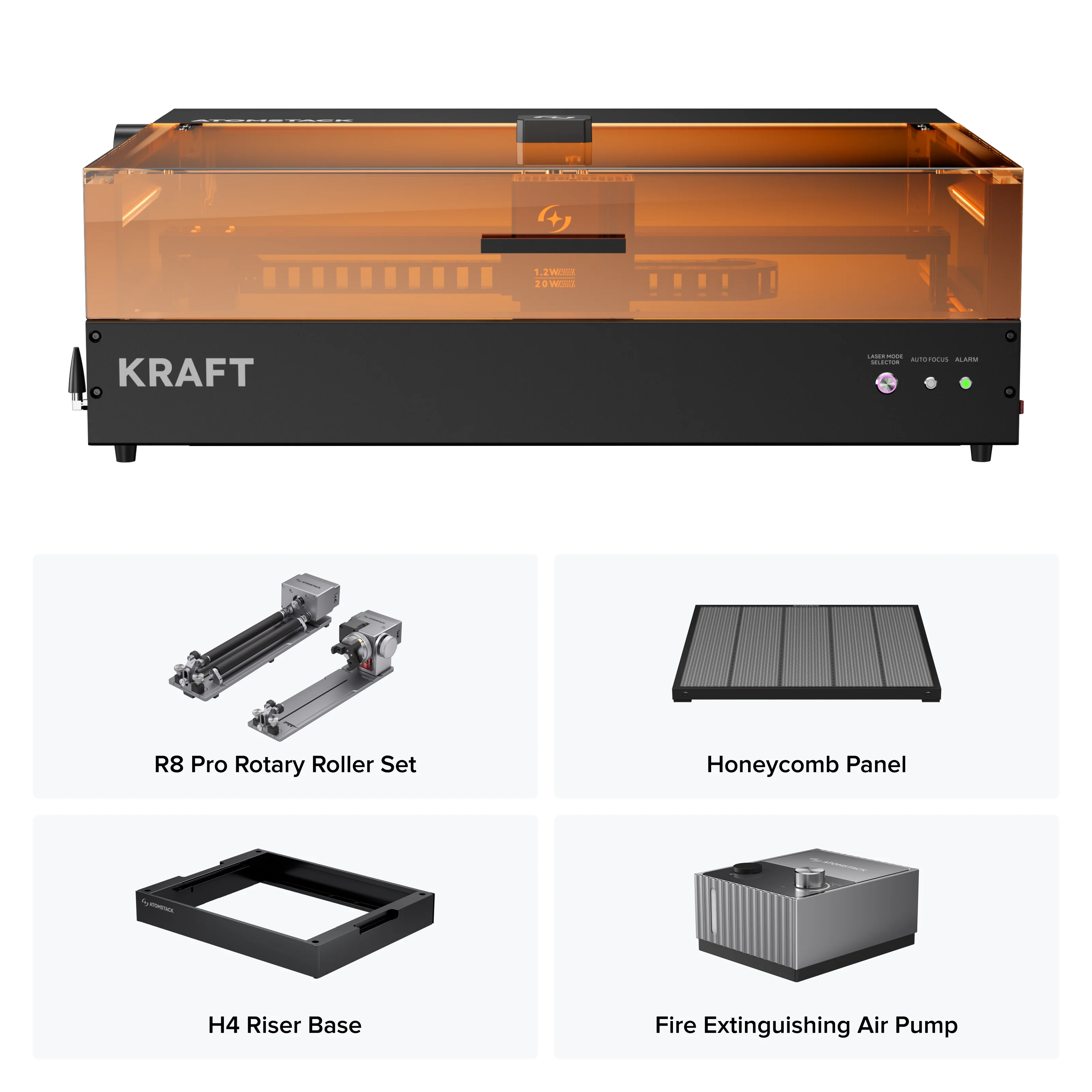 AtomStack Kraft Dual-laser Engraver 20W Diode + 1.2W IR - Image 13