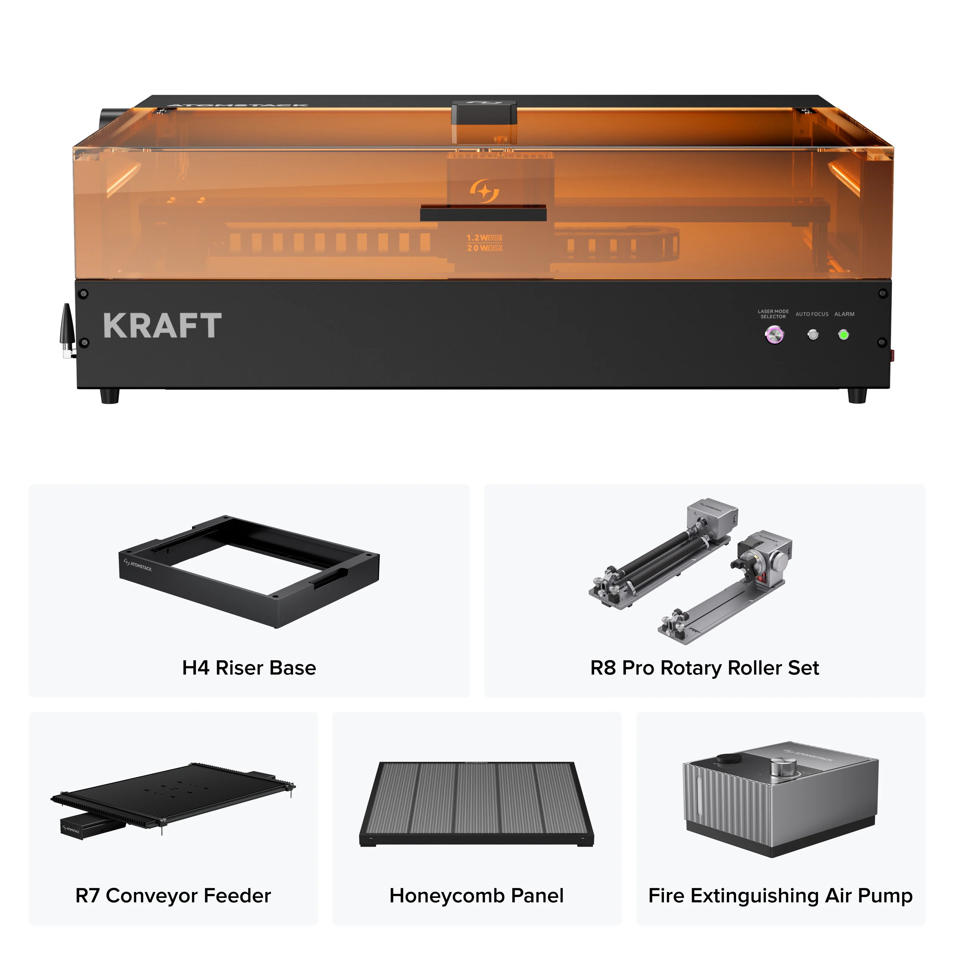 AtomStack Kraft Dual-laser Engraver 20W Diode + 1.2W IR - Image 14