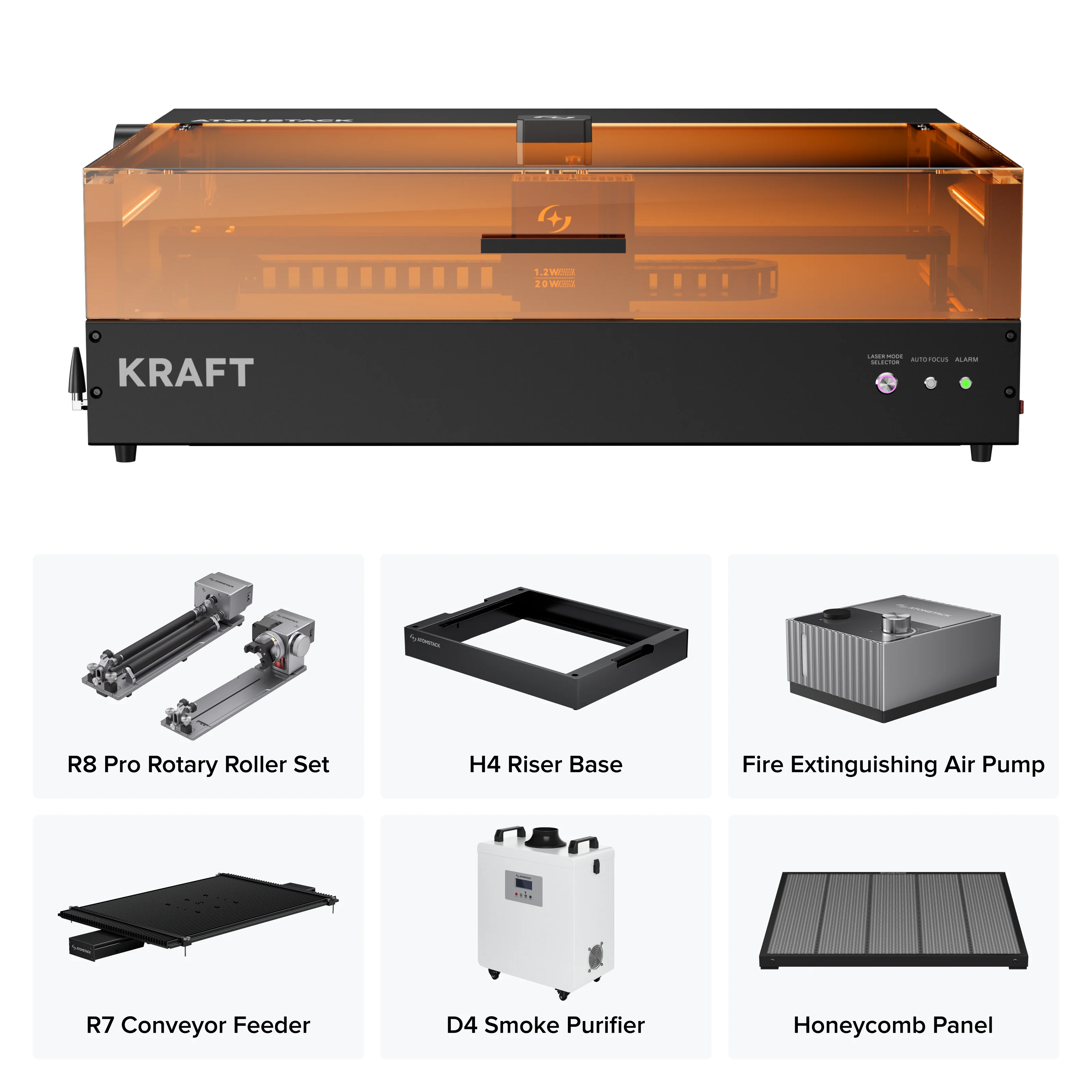 AtomStack Kraft Dual-laser Engraver 20W Diode + 1.2W IR - Image 15