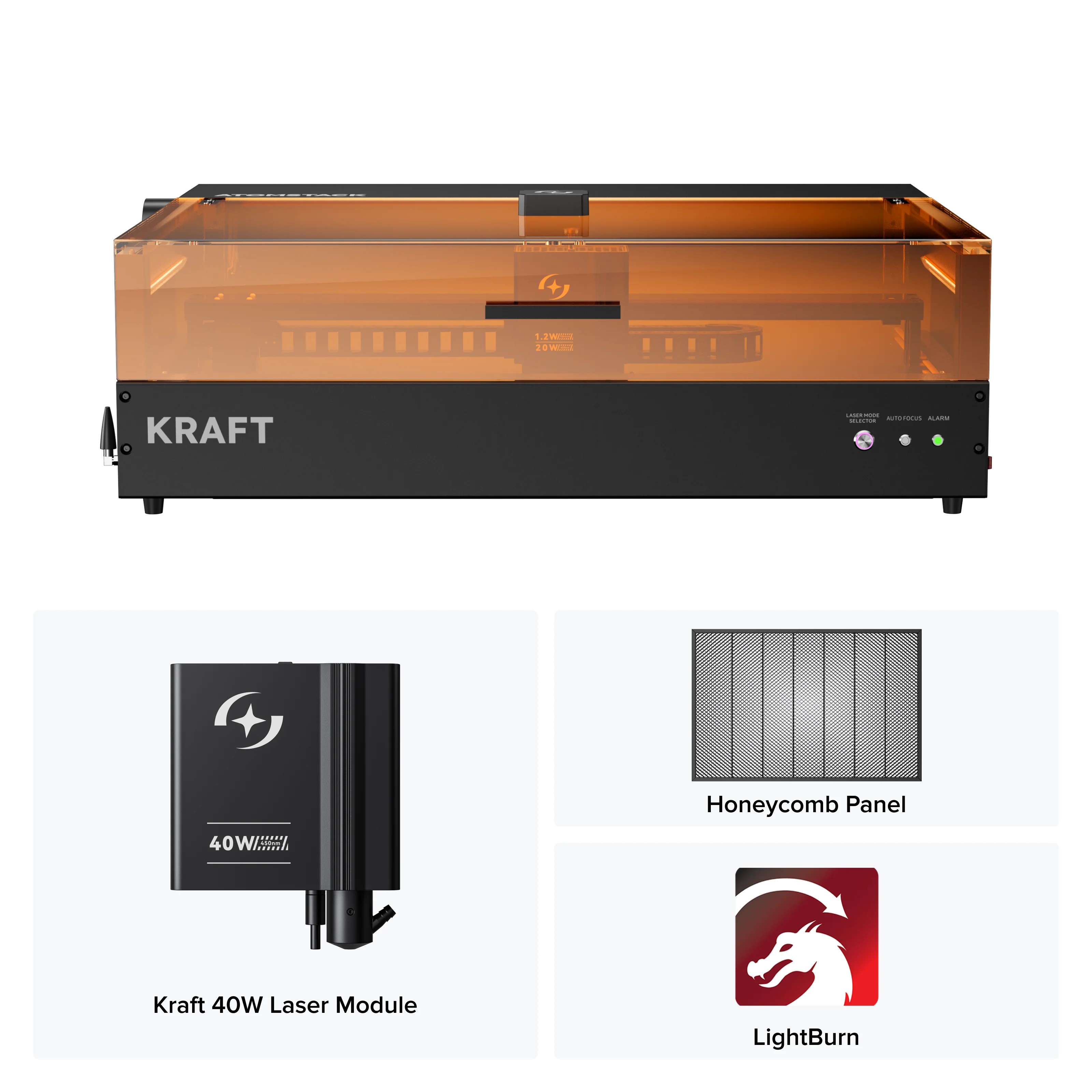 AtomStack Kraft Dual-laser Engraver 20W Diode + 1.2W IR - Image 17