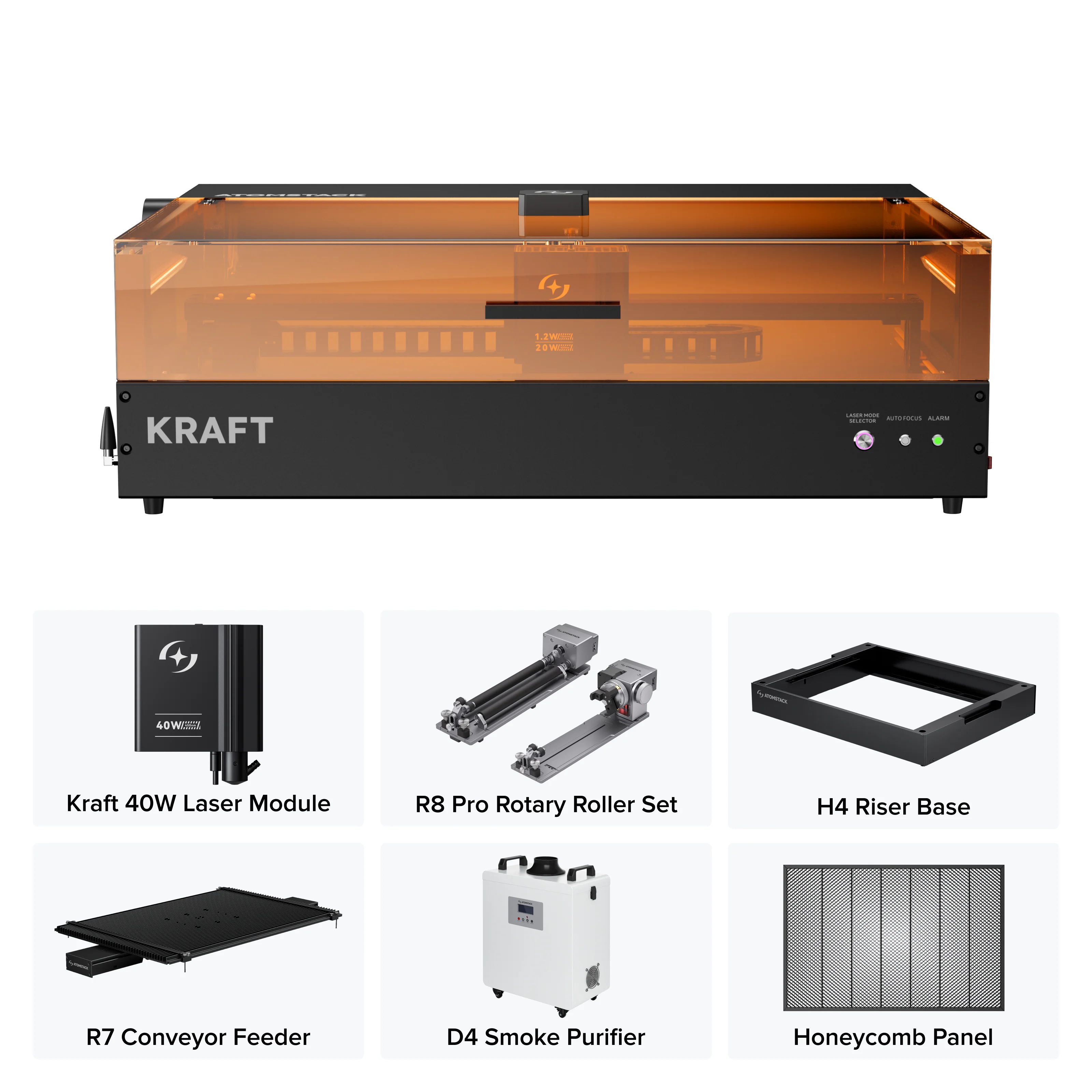 AtomStack Kraft Dual-laser Engraver 20W Diode + 1.2W IR - Image 20