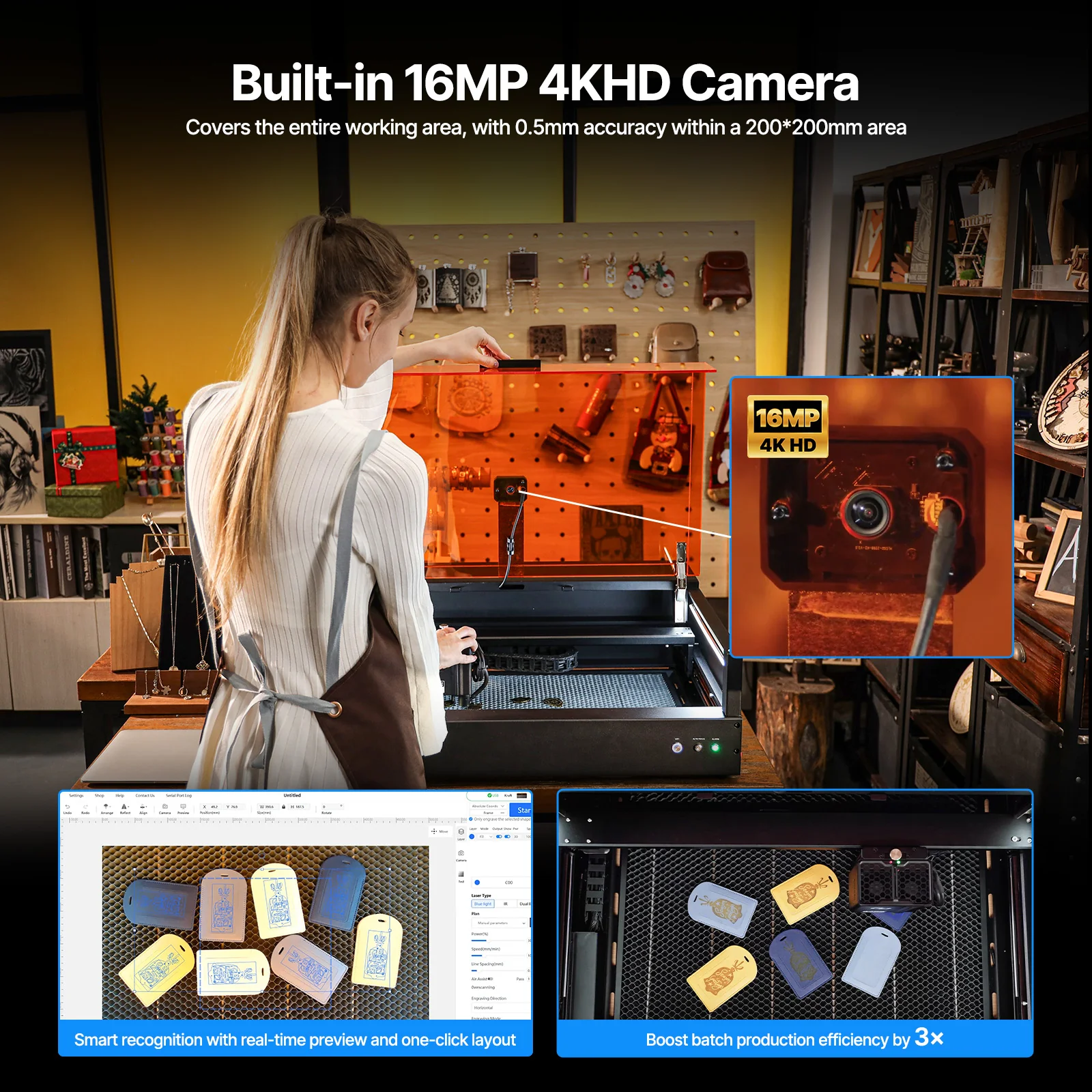 AtomStack Kraft Lite 40W Diode Laser Engraver - Image 13