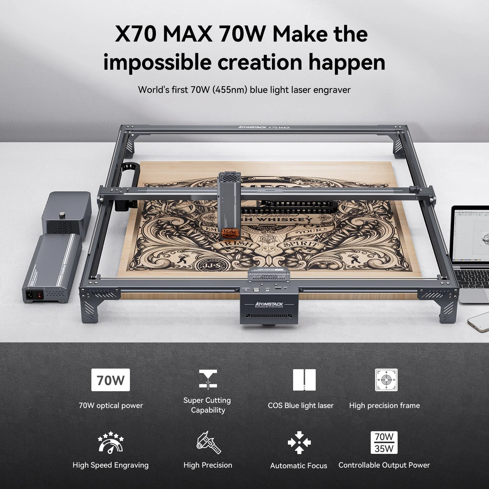 Atomstack X70 Max Laser Cutter - Image 4