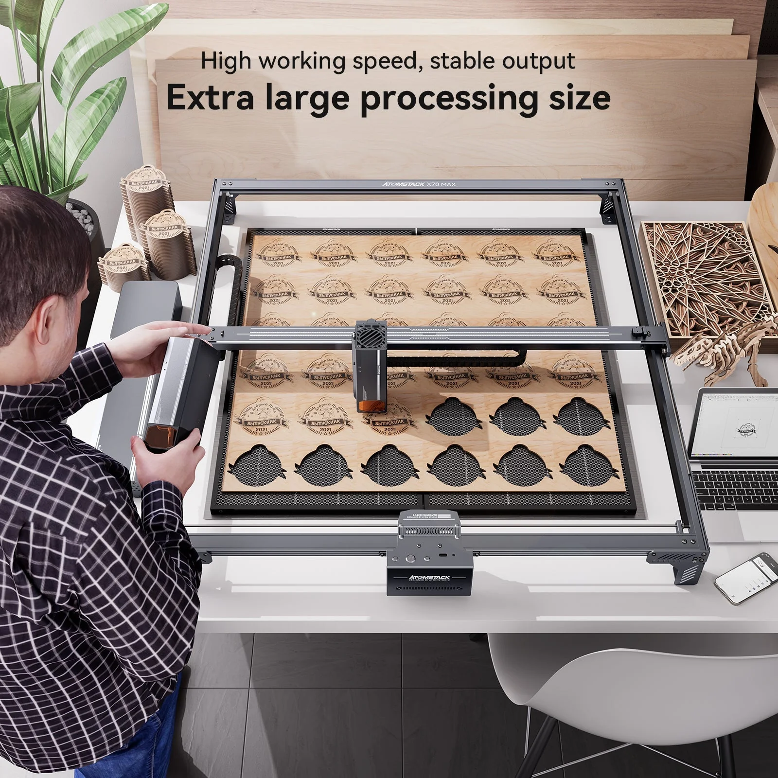 Atomstack X70 Max Laser Cutter - Image 5