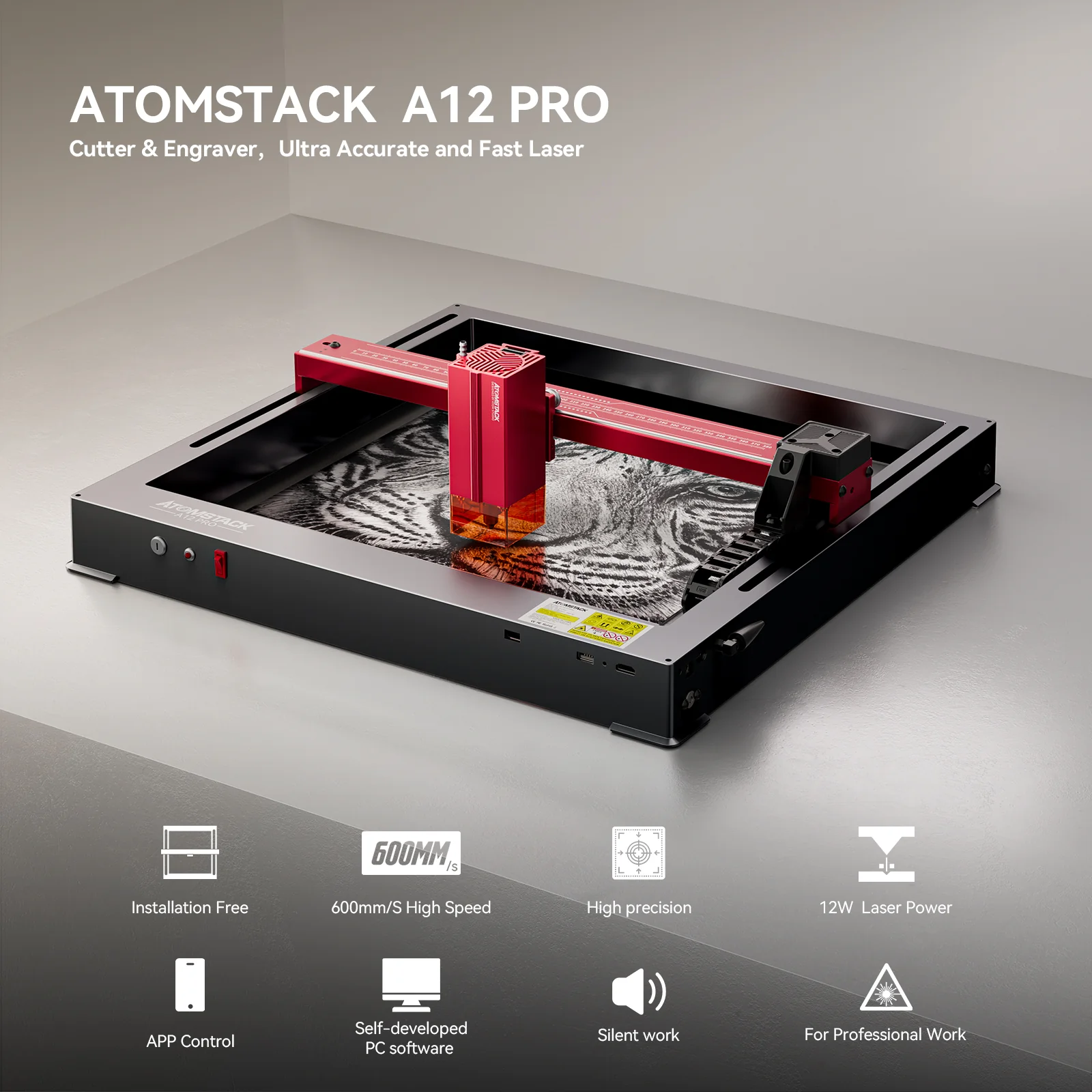 【Refurbished】A12 PRO Optical Power 12W Laser Engraver - Image 4